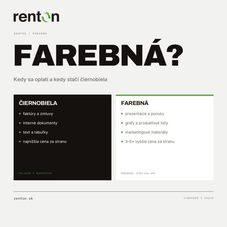 Čiernobiela alebo farebná tlač – kedy sa čo oplatí