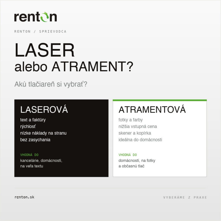 Laserová alebo atramentová tlačiareň – výhody a porovnanie